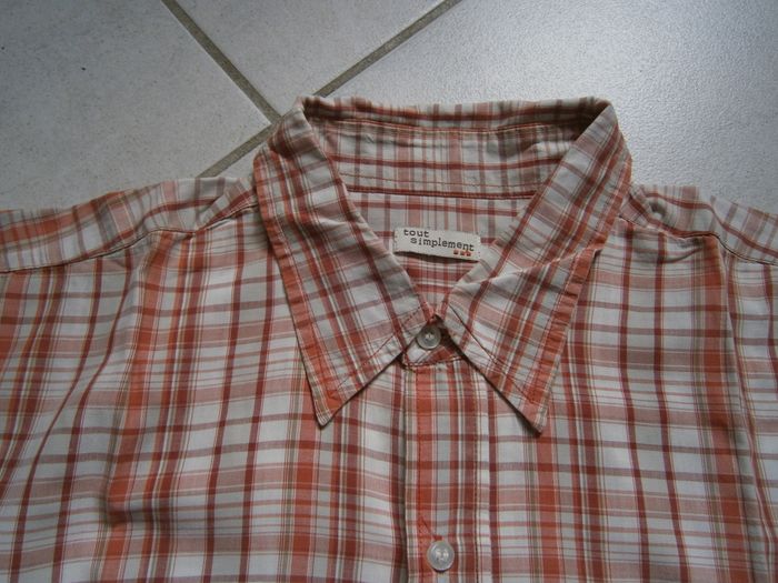 Chemisette à carreaux orange Taille 2XL - photo numéro 2