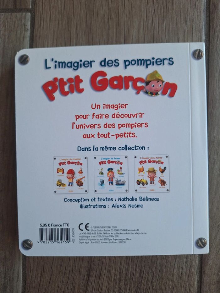 Livre l'imagier des pompiers ptit garçon - photo numéro 3