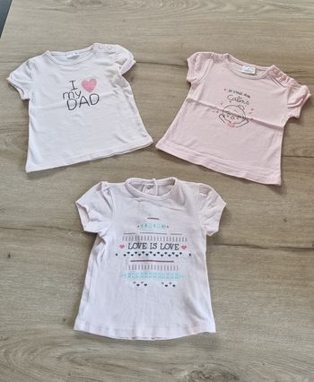 Lot t-shirts MC 3 mois