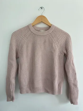 Pull maille rose h&m taille S
