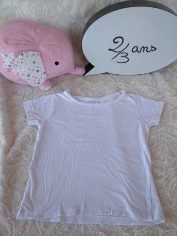 Tee shirt chemise manches courtes Fille 2/3 ans Kiabi
