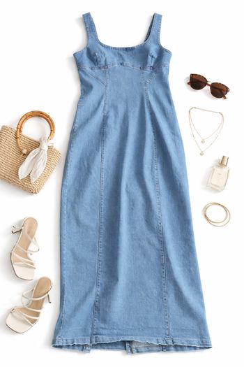 Robe longue en jean denim taille S 💙