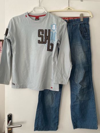 ZARA jean’s  9/10 ans + t-shirt manches longues 10/11 ans