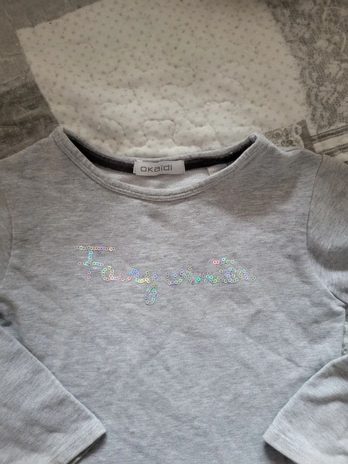 Robe sweat gris taille 3 ans - photo numéro 2