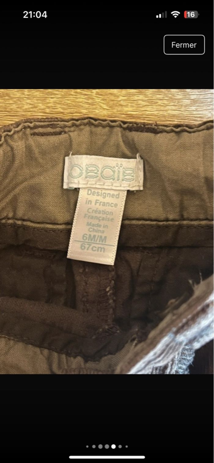 Lot 3 pantalons 6 mois - photo numéro 4