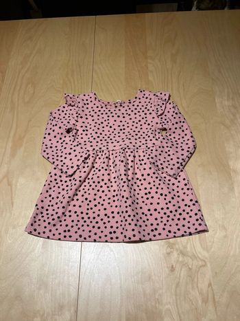 Robe rose à pois