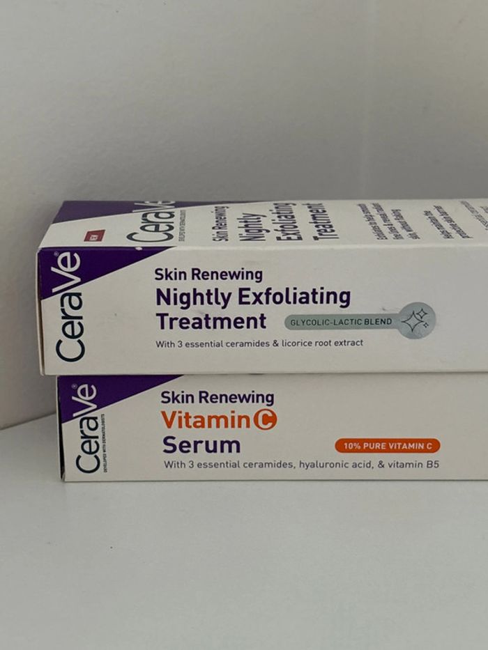 CeraVe : Soin exfoliant de nuit régénérant + Sérum Vitamine C - photo numéro 3