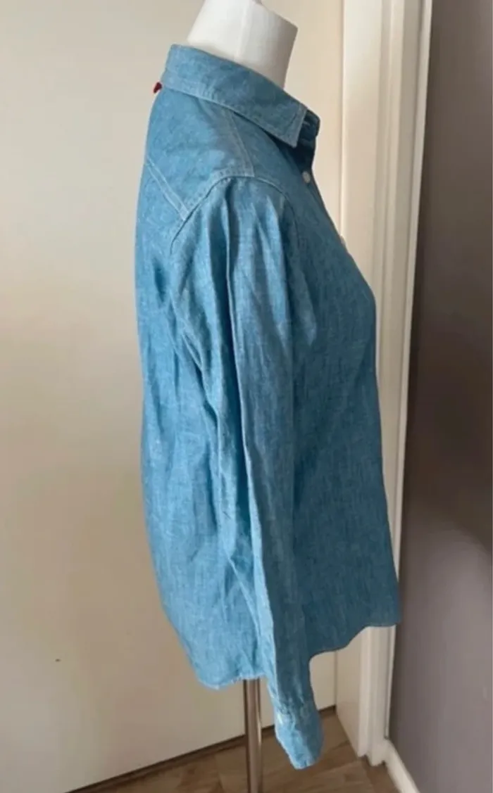 Inès de la Fressange by Uniqlo,  chemise en denim bleu Taille S./36. - photo numéro 7