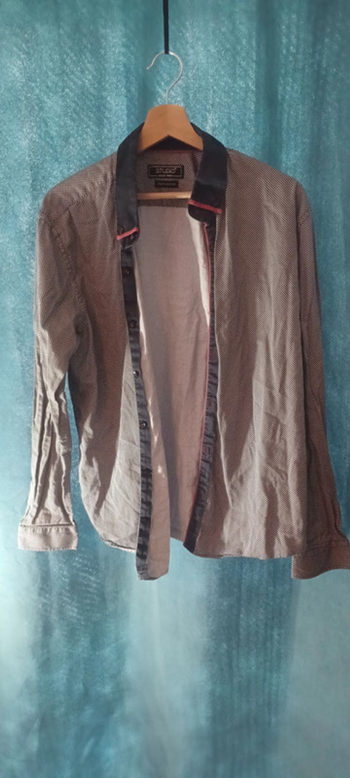 Chemise officielle armand thierry carreaux coupe ajustée
