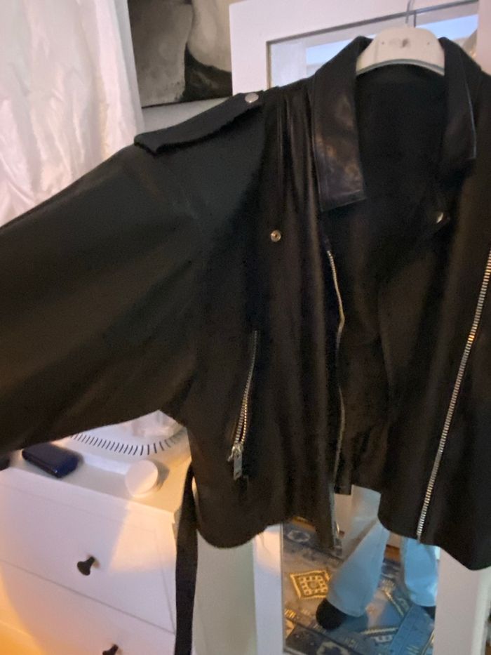 🖤 Blouson perfecto vintage noir femme – taille 38/40 - photo numéro 3