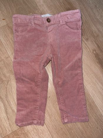 Pantalon velour rose