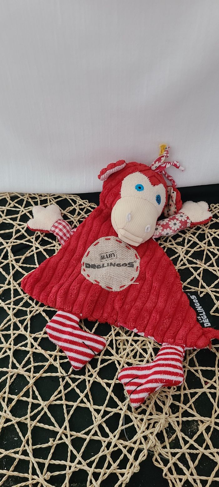 Doudou Déglingos singe rouge - photo numéro 4
