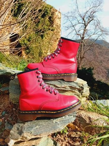 Dr. Martens Made in England 🇬🇧 rouge vintage lacets tartan uk3 36