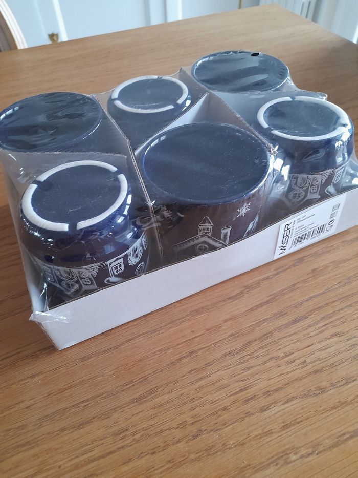 Lot de 6 mugs hivernale