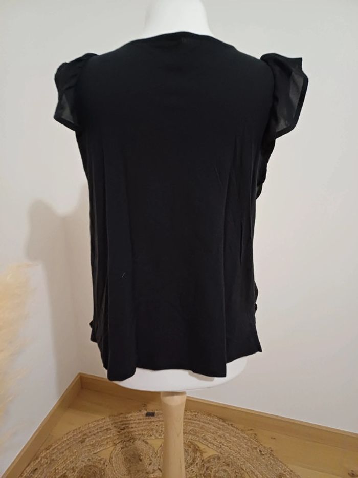 Blouse noire volantée Piazza Italia taille S 36 - photo numéro 7