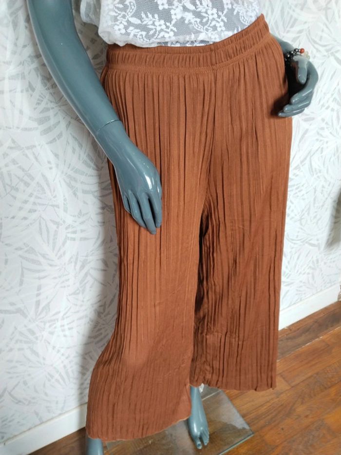Sublime pantalon plissé wide legs femme taille 36 38 40 42 44 46 - photo numéro 3