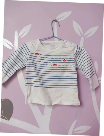 T-shirt manches longues 12 mois Obaibi