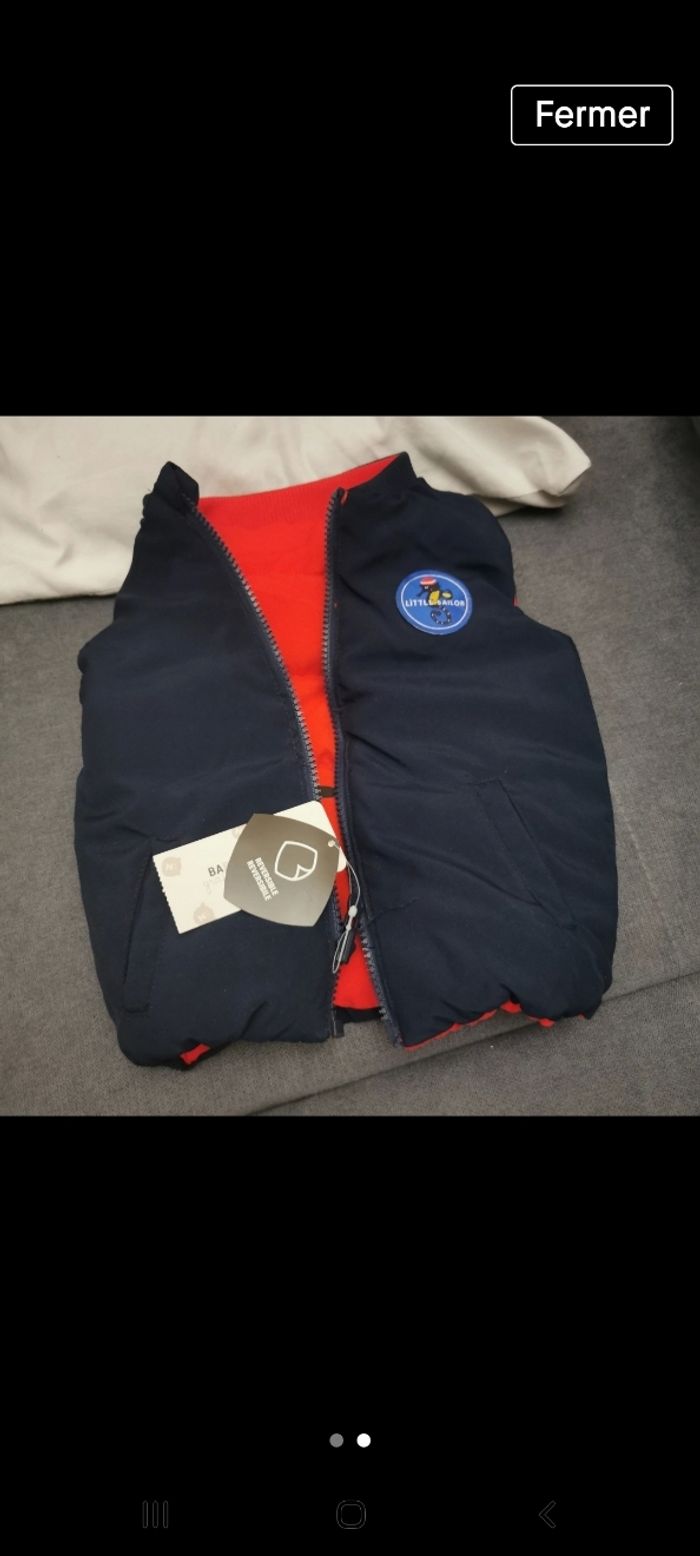 Doudoune garcon sans manche "baby grain de blé "