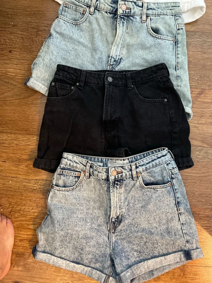 Lot de 5 shorts en jean Bershka 38 - photo numéro 2