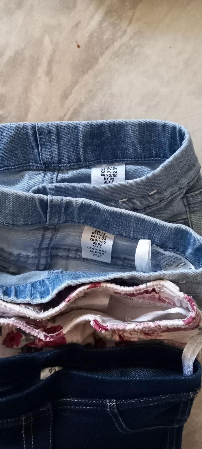 Lot de 6 jeans et jeggings slim taille 18/24 mois - photo numéro 9