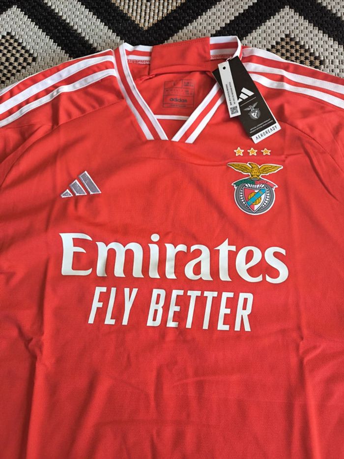 T shirt foot taille L Adidas domicile benfica neuf - photo numéro 2