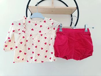 24 mois 2 ans ensemble kiabi teeshirt et short côtelé