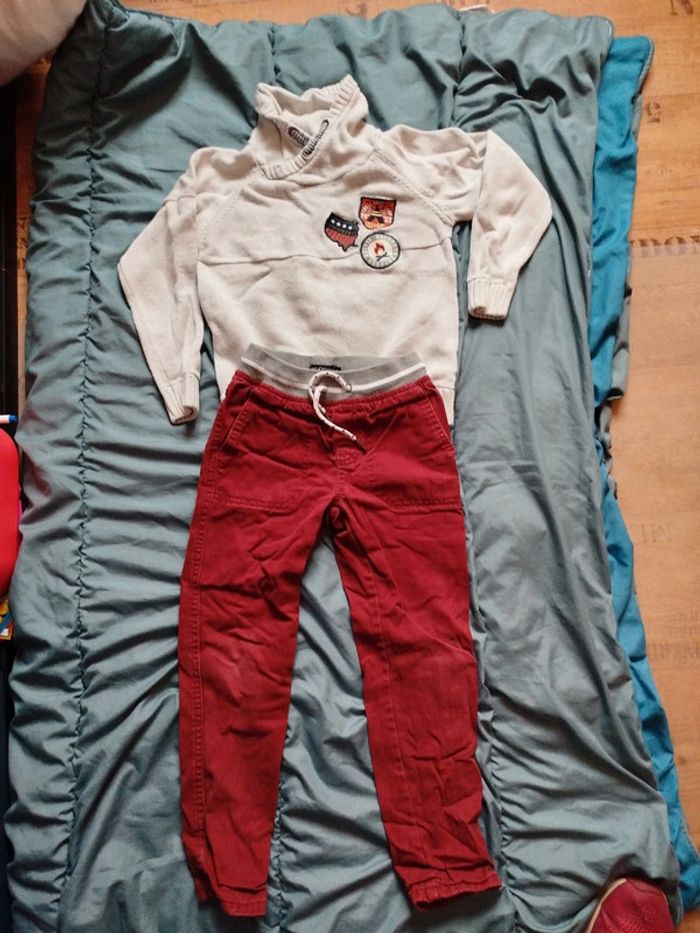 Lot pantalon doublé et pull 6ans