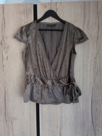 Blouse cache-cœur satinée - Kiabi - Taille 40