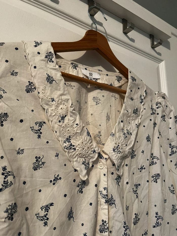 Chemisier blanc à motifs, taille XL - photo numéro 3