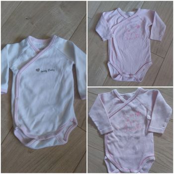 Lot de 3 bodies manches longues croisés fille 3 mois (78)