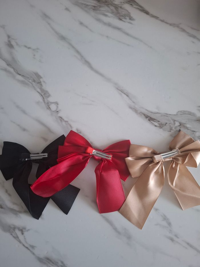 Lot de 3 barrette cheveux satin - photo numéro 3