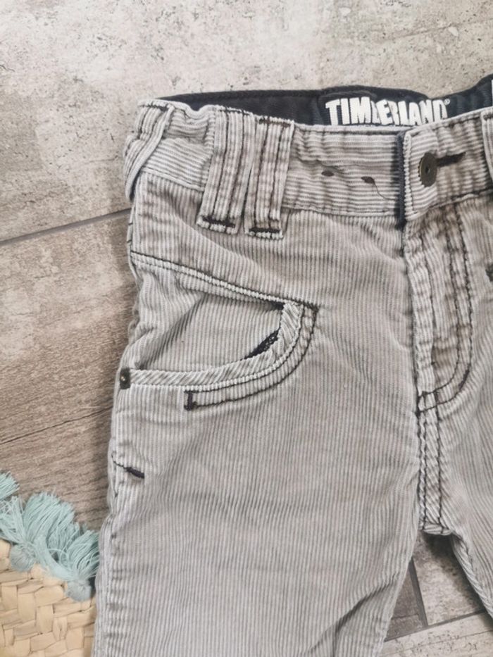 Pantalon Timberland 😻velour côtelé beige gris 9mois - photo numéro 4