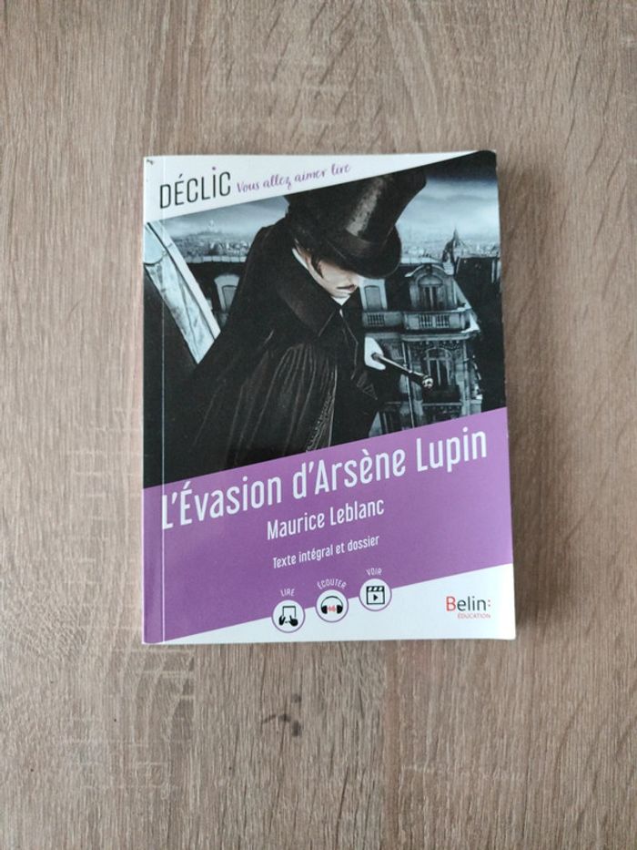 Livre l'évasion d'Arsène Lupin