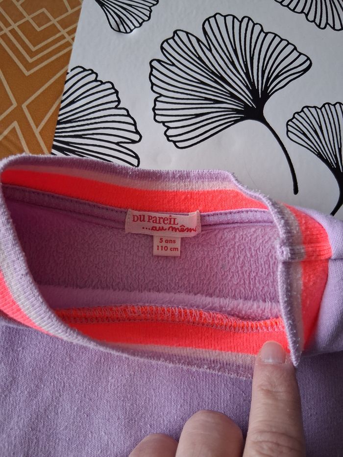 Robe sweat fille parme 5 ans - photo numéro 7
