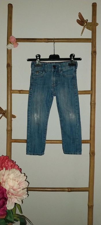 Jean slim Okaidi bleu used effect 2 ans Très bon état
