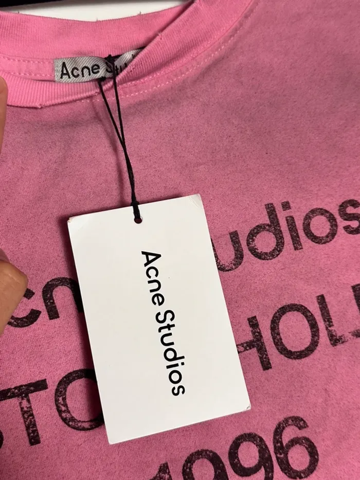 T shirt acné studios rose - photo numéro 3