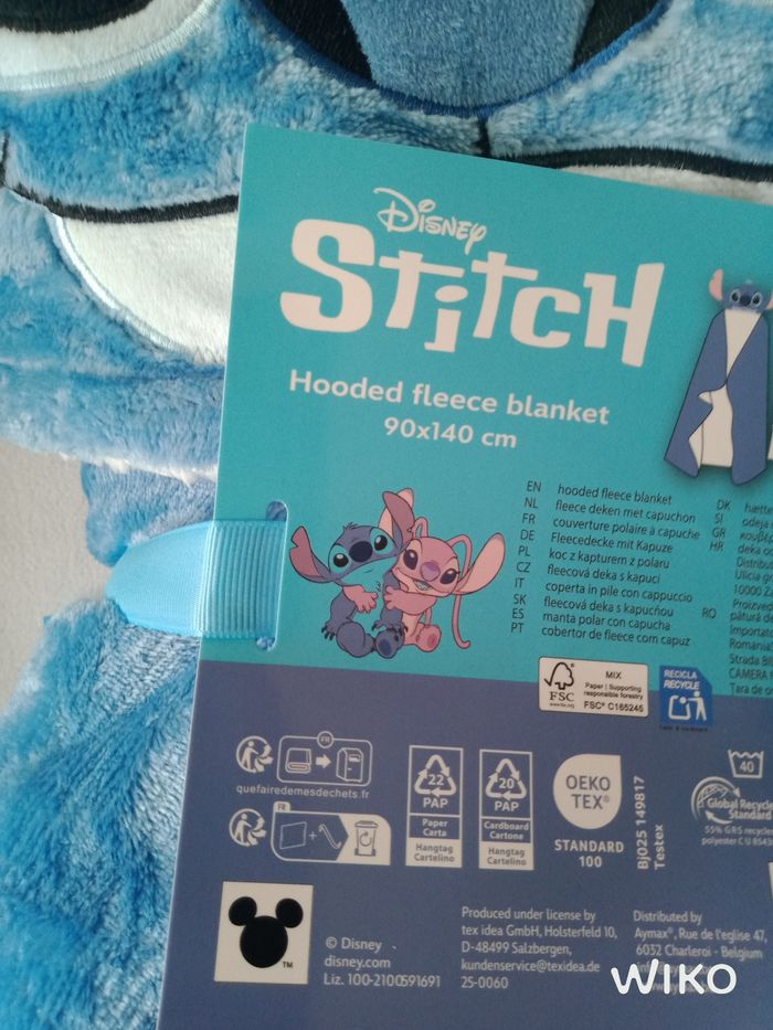 Plaid capuche doublé Stitch - photo numéro 3