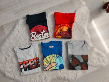 Lot t-shirt ML 8 ans
