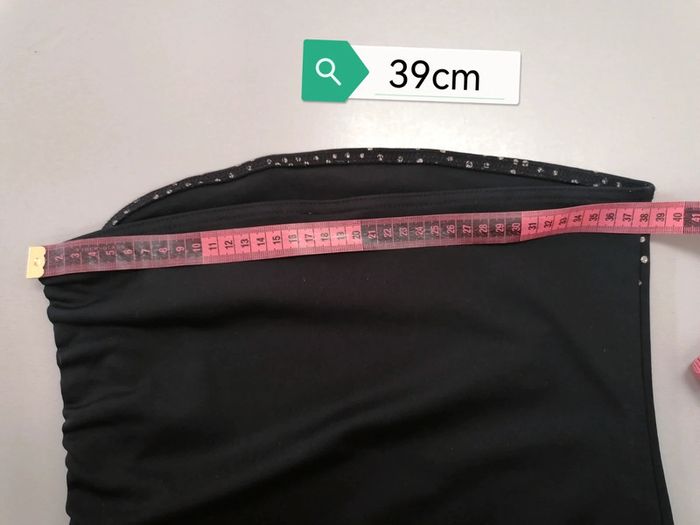 Top bustier noir argenté 40 - photo numéro 8