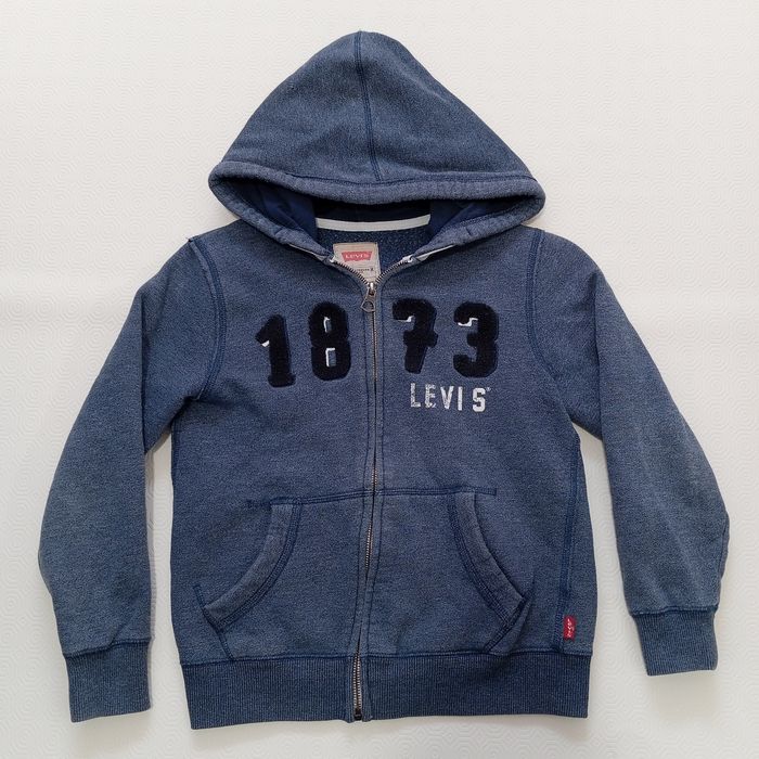 Levi's Sweat a Capuche Zippé Pour Garçon 10 ans. Gilet Zippé Bleu