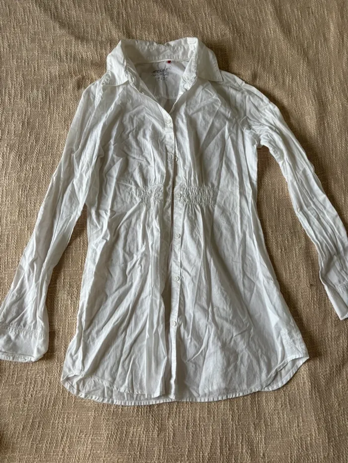 Robe chemise légère esprit taille s blanche