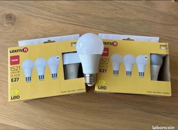Lot de 7 ampoules led LEXMAN - 1521 Lm = 100W, blanc chaud