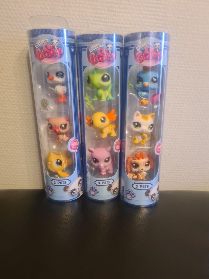 Lot de 3 tubes de pet little pet shop NEUFS