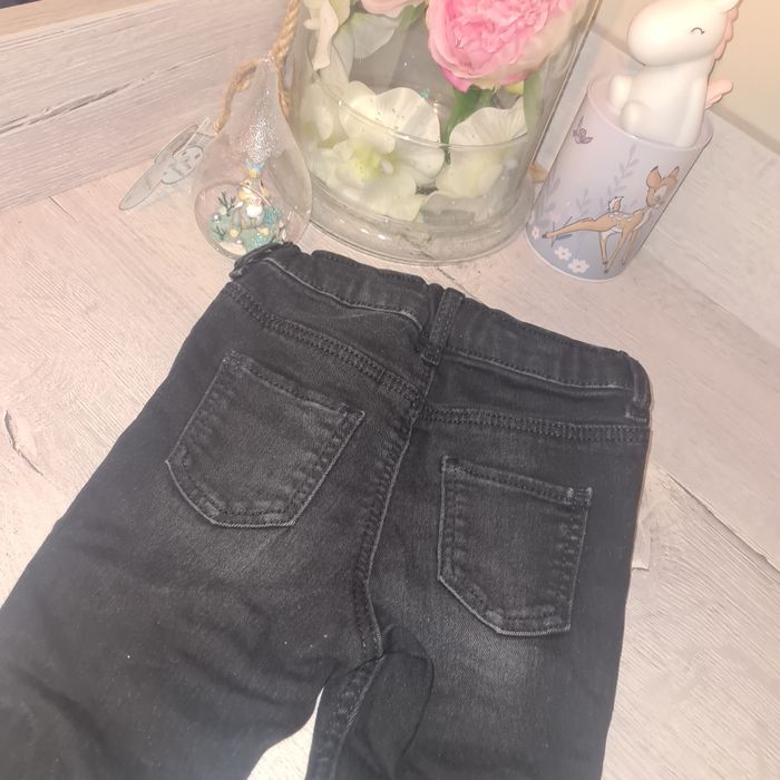 Jean bébé 6-9 mois noir H&M - photo numéro 4