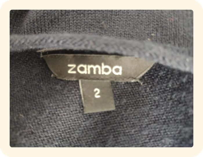 Tunique Zamba bleu et grise à motifs rayés Taille 38 - photo numéro 3