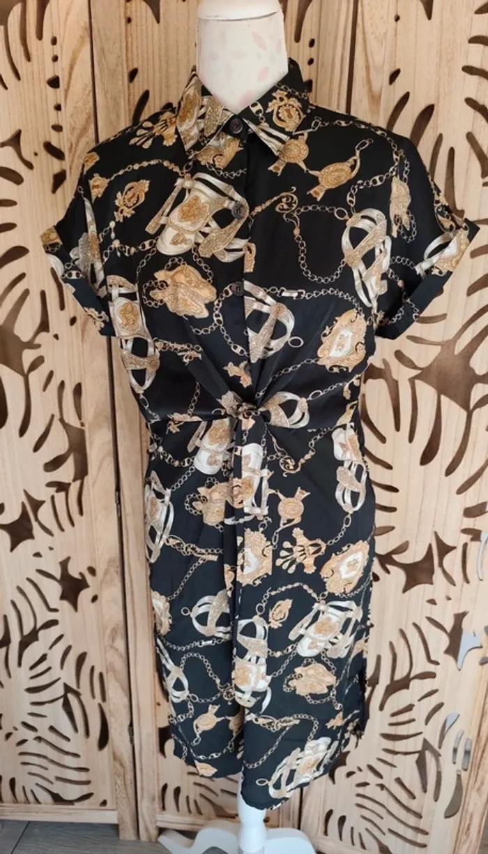 Robe col chemise imprimée chaines T S/ M Fashion - photo numéro 8