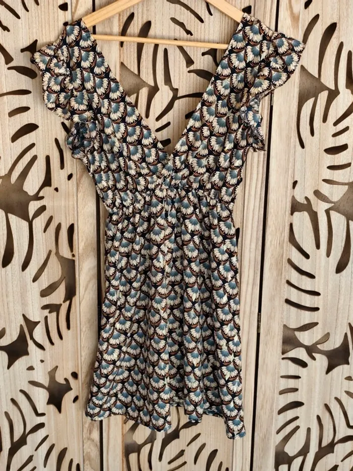 Robe imprimée dorée entrelacés T S/M - photo numéro 6