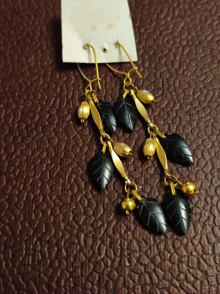 Boucles d'oreilles onyx - photo numéro 2