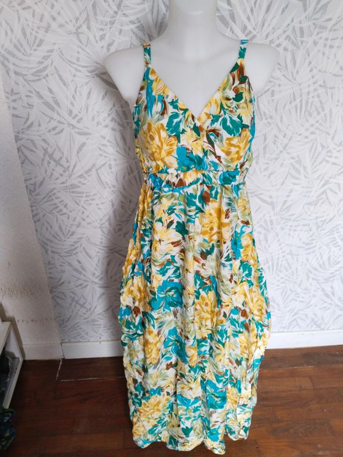 Magnifique robe longue été femme marque H&L taille S M 36 38 - photo numéro 3