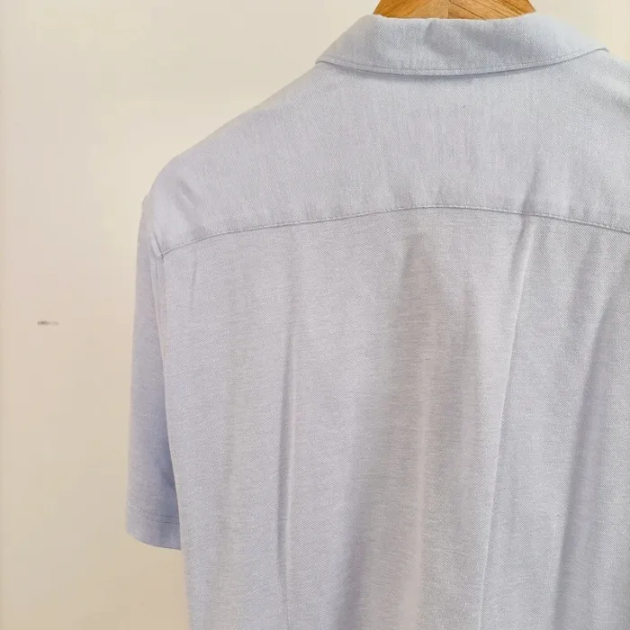 Chemise bleu clair Pierre Cardin manches courtes – tissu léger Futureflex taille L A1045 - photo numéro 7